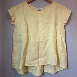 Magic Linen Loose Fit Women’s Yellow Blouse